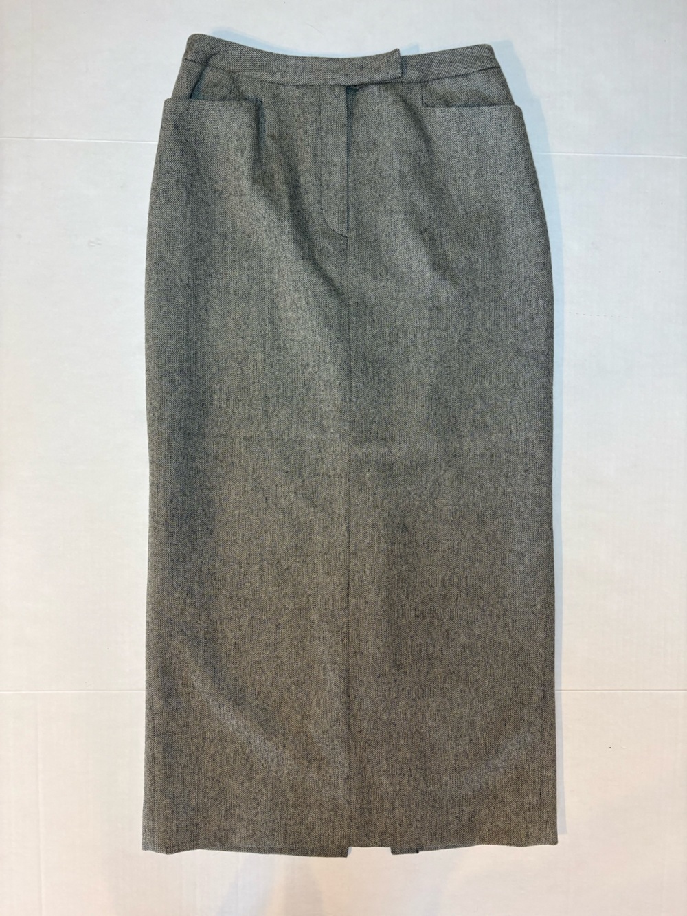 Ralph Lauren VTG Gray Tweed Classic Pencil Skirt 100% Wool Size Petite 6